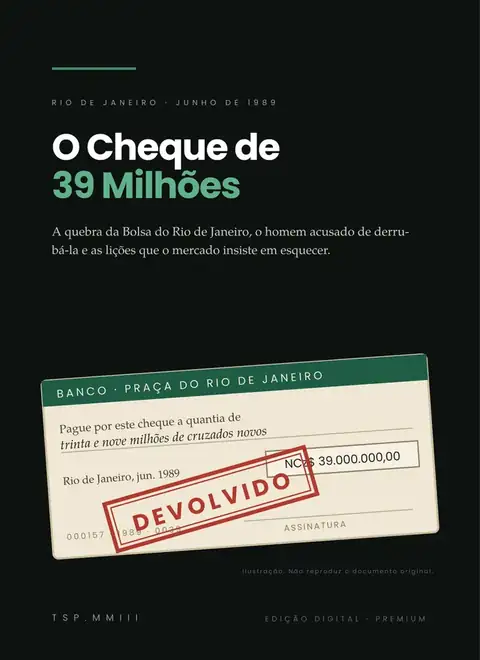 Capa do e-book O Cheque de 39 Milhões