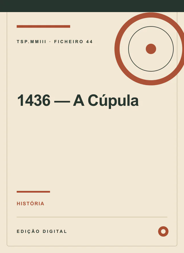 Capa editorial de 1436 — A Cúpula
