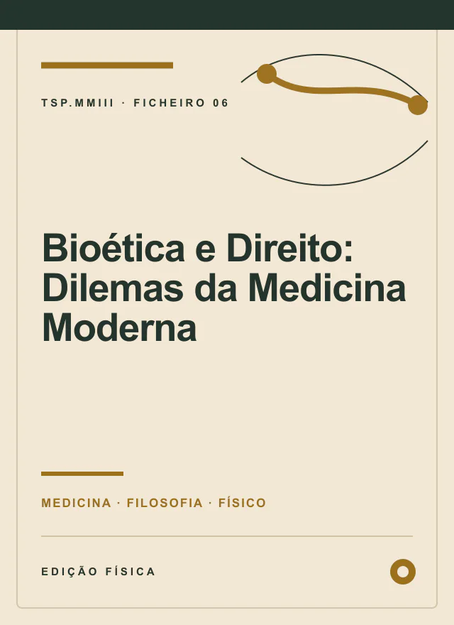 Capa editorial de Bioética e Direito: Dilemas da Medicina Moderna