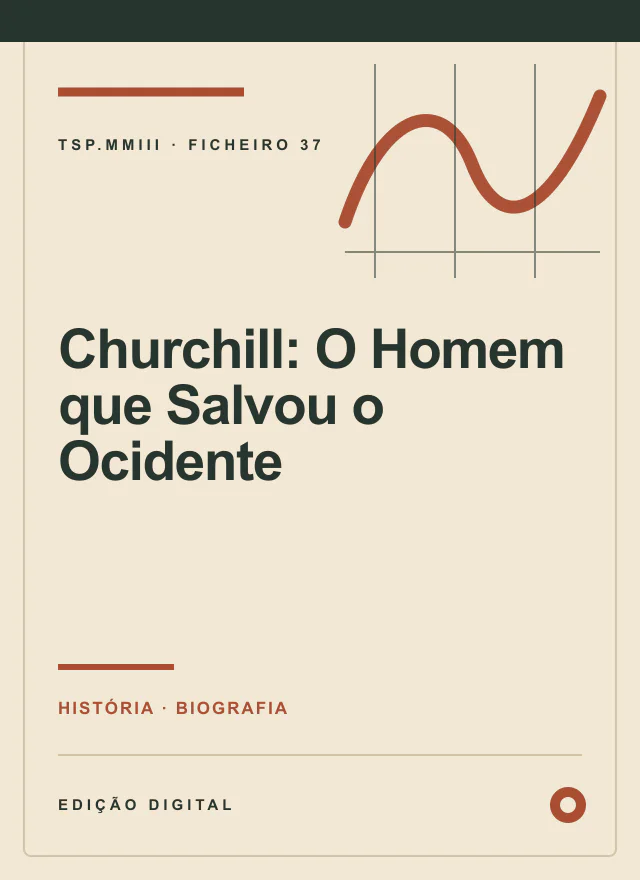 Capa editorial de Churchill: O Homem que Salvou o Ocidente