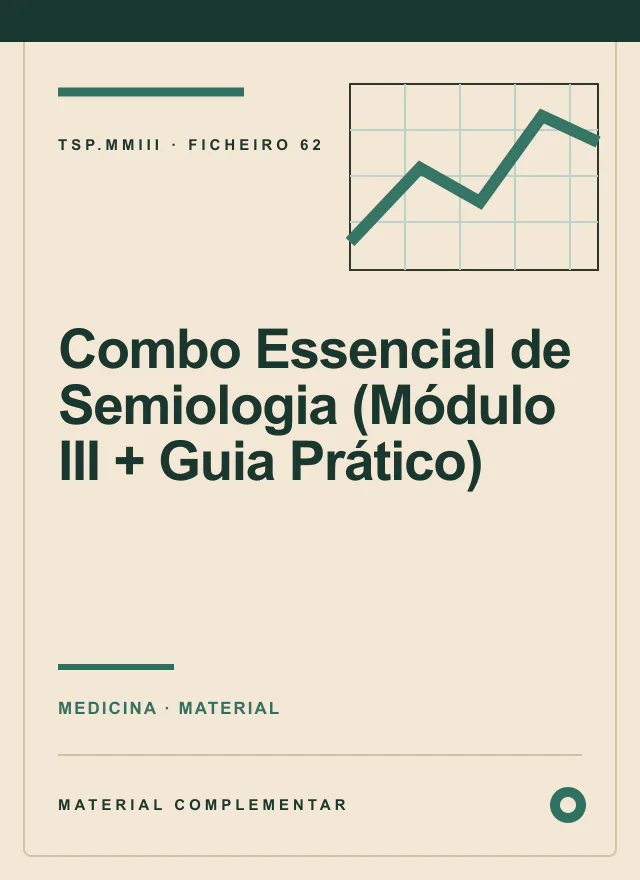 Capa editorial de Combo Essencial de Semiologia (Módulo III + Guia Prático)