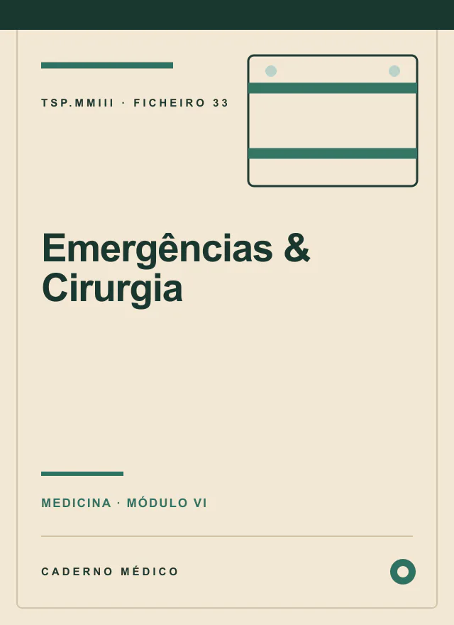 Capa editorial do módulo Emergências & Cirurgia