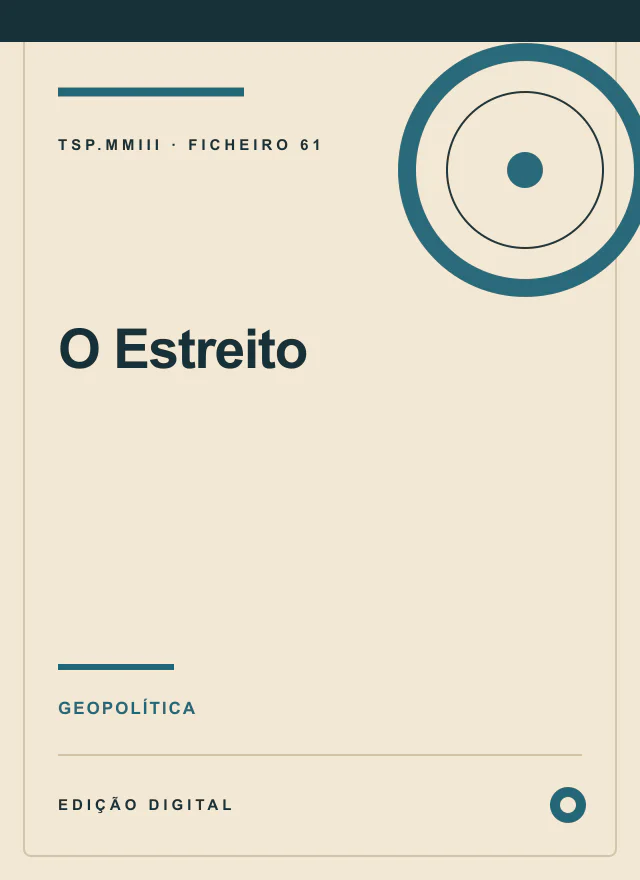Capa editorial de O Estreito