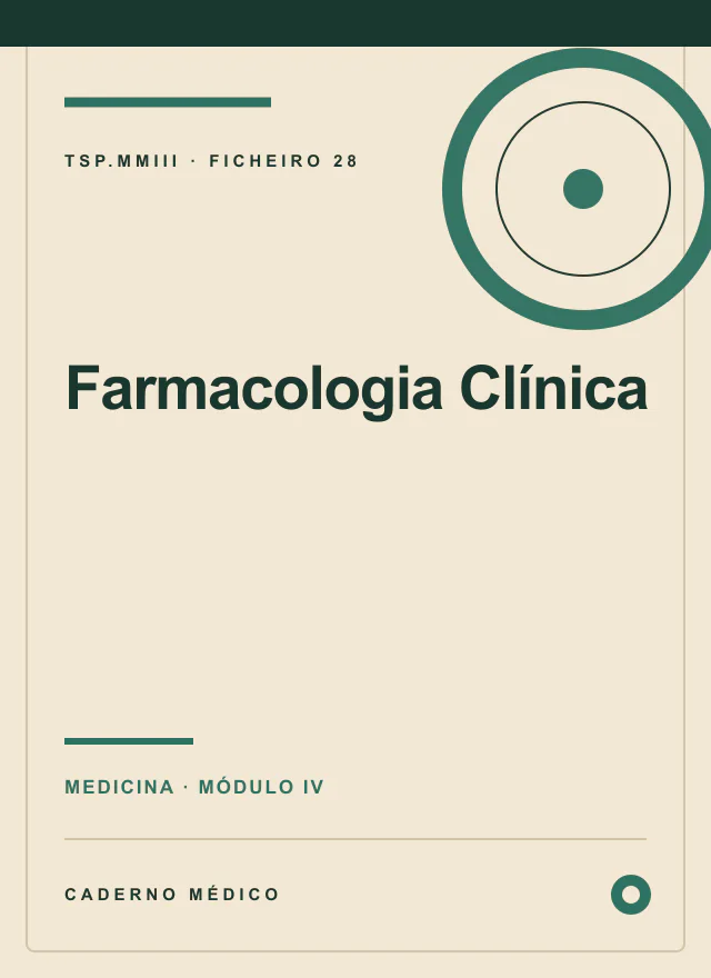 Capa editorial do módulo Farmacologia Clínica