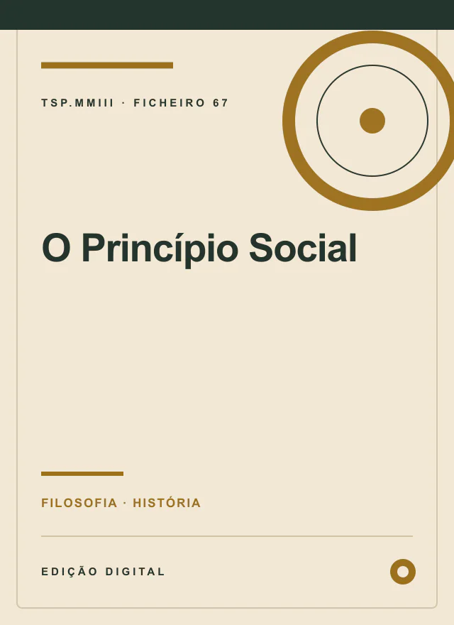 Capa editorial de O Princípio Social