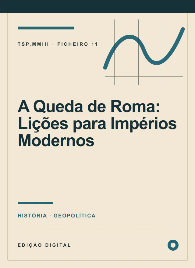 Capa editorial de A Queda de Roma: Lições para Impérios Modernos