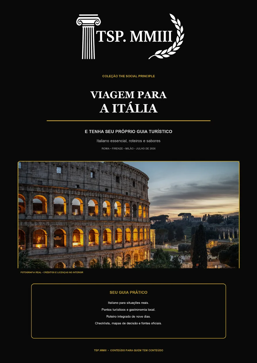 Capa do e-book Viagem para a Itália