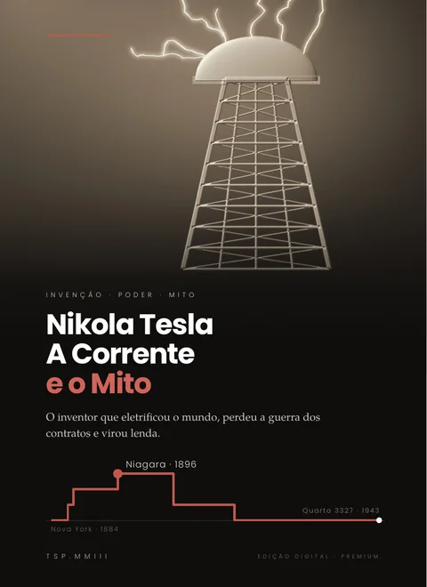 Capa do e-book Nikola Tesla: A Corrente e o Mito