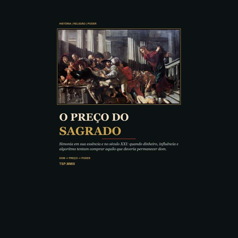 Capa do e-book O Preço do Sagrado: Simonia no Século XXI